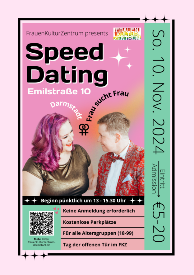 Plakat für das Speed-Dating